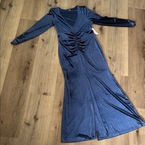 VENUS Midnight Blue Long Sleeve Dress